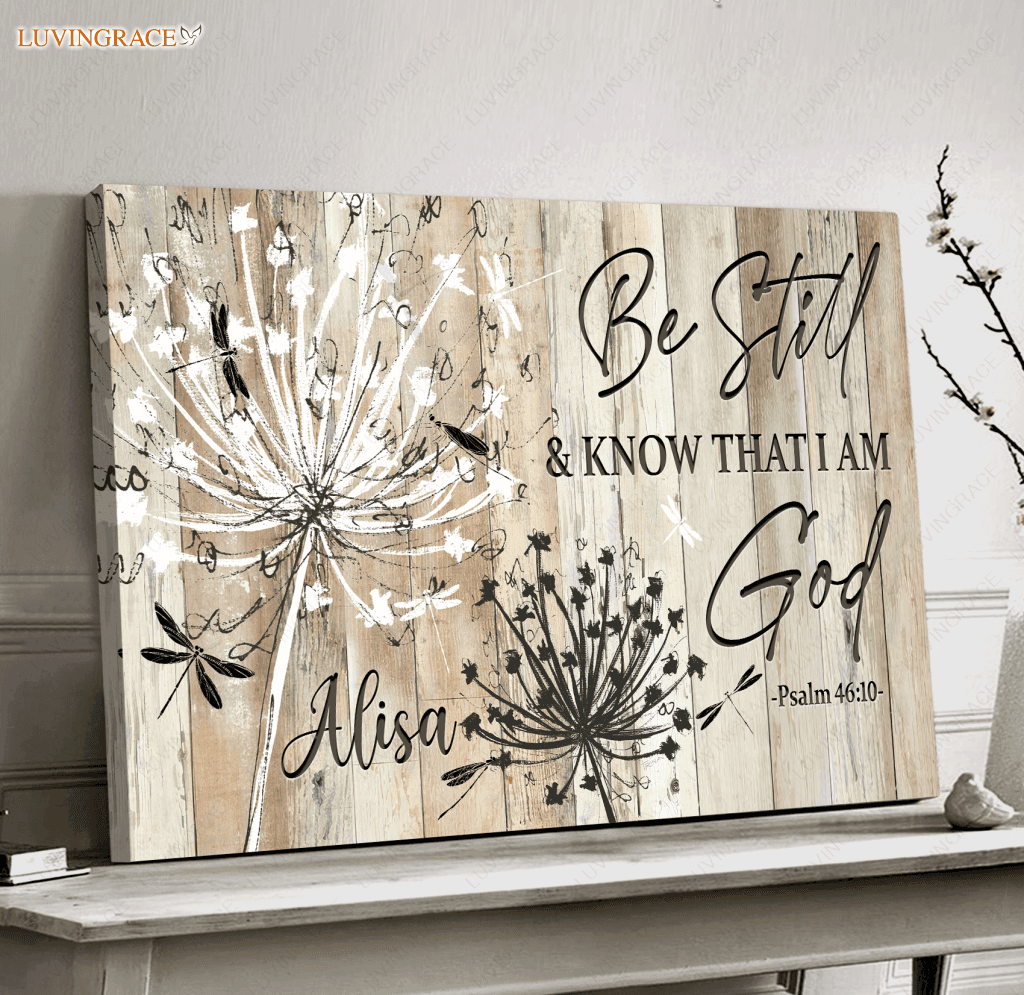 Personalized Black And White Dandelion Canvas Wall Art Canvas