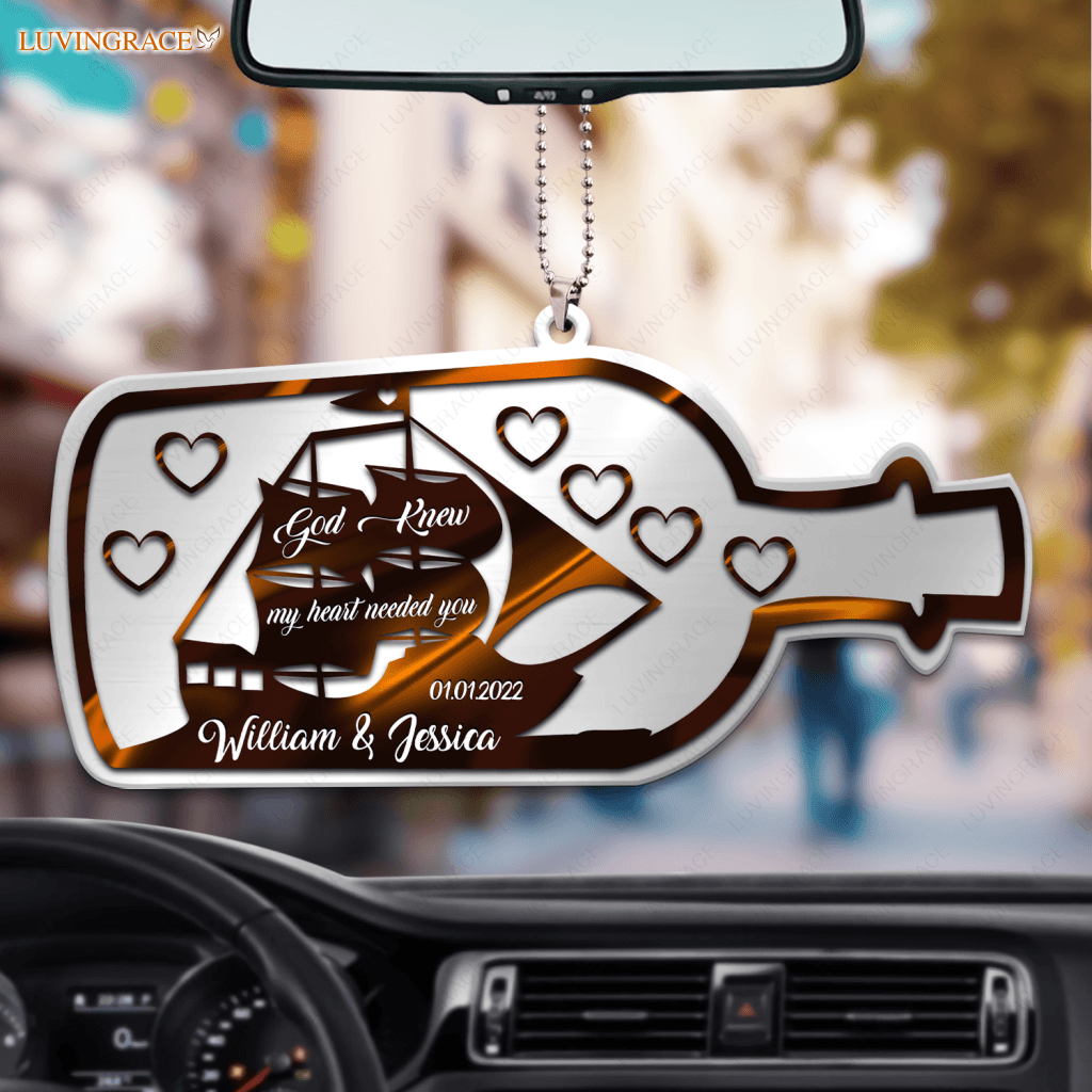 Personalized Bottle Of Love God Knew Ornament