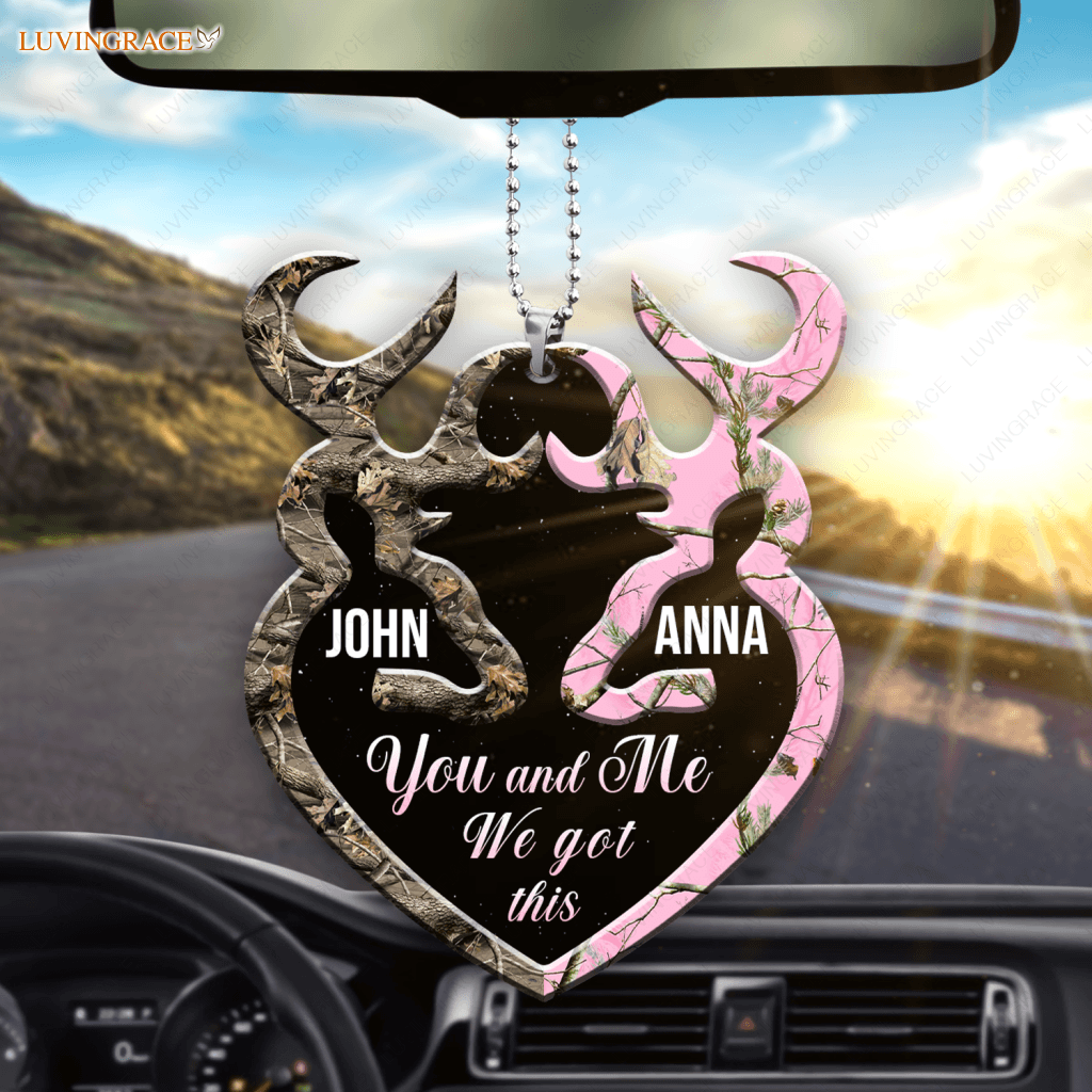 Personalized Buck And Doe Heart We Got This Ornament