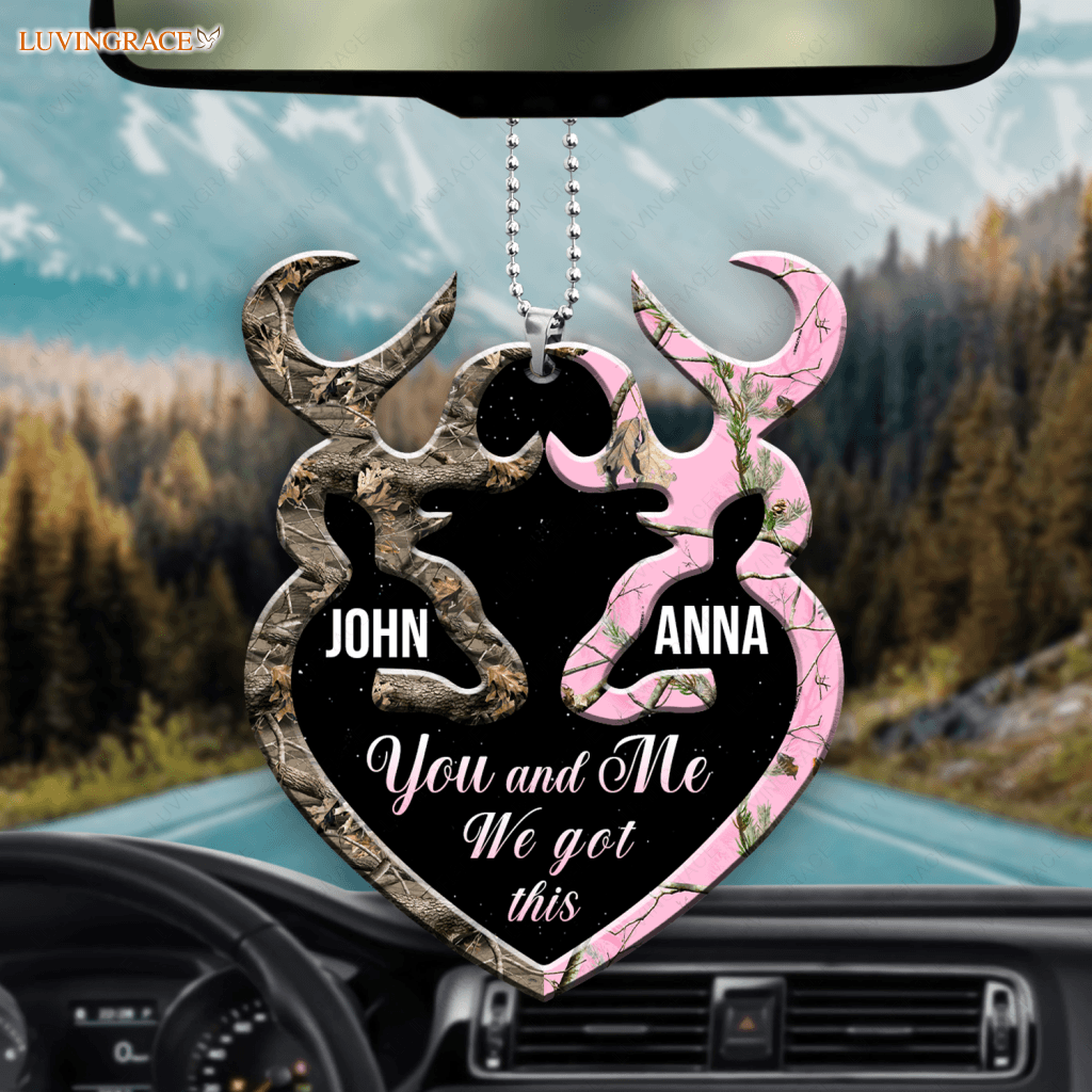 Personalized Buck And Doe Heart We Got This Ornament
