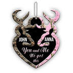 Personalized Buck And Doe Heart We Got This Ornament
