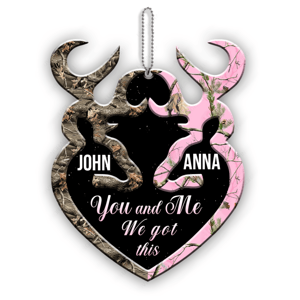 Personalized Buck And Doe Heart We Got This Ornament
