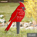 Personalized Cardinals Appear Plaque Stake