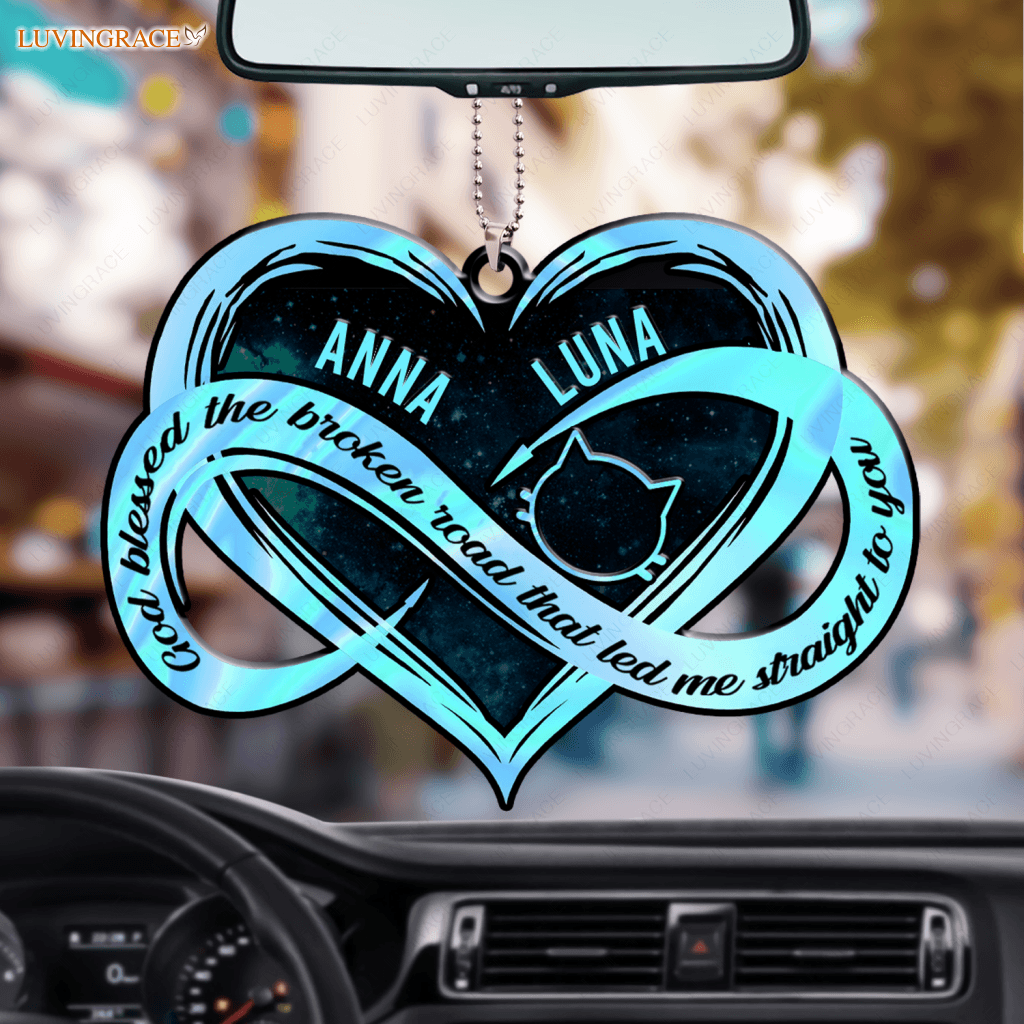 Personalized Cat Lovers Hologram Infinity Memorial Ornament