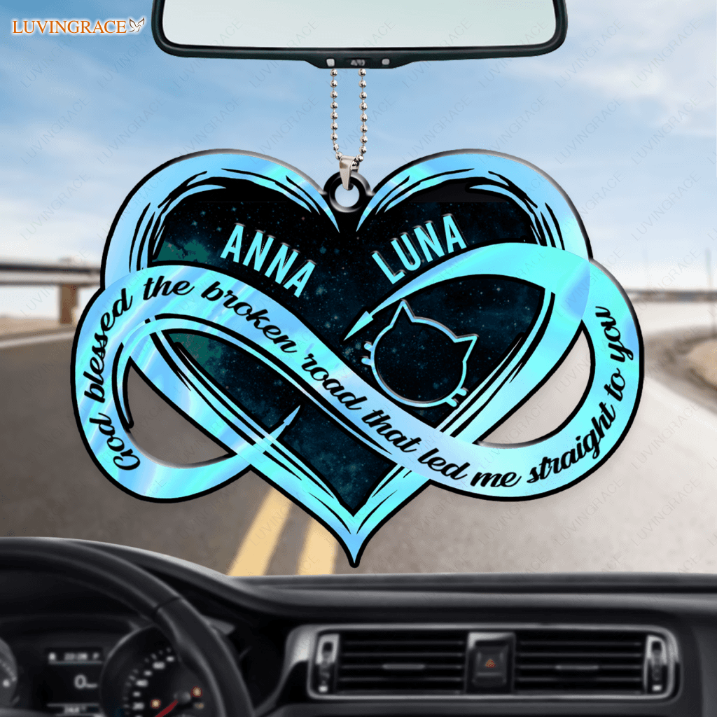 Personalized Cat Lovers Hologram Infinity Memorial Ornament
