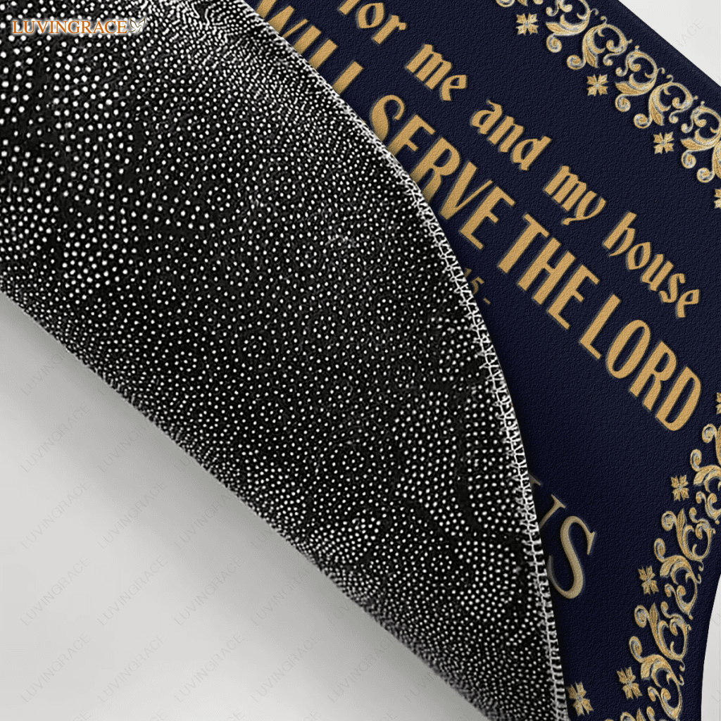 Personalized Catholic Doormat Serve The Lord