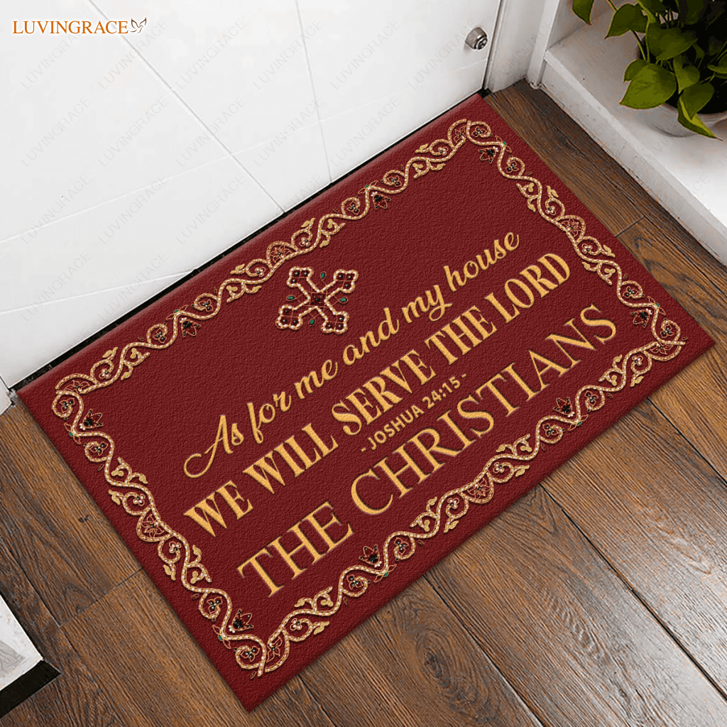 Personalized Christian Doormat Serve The Lord