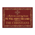 Personalized Christian Doormat Serve The Lord