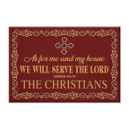 Personalized Christian Doormat Serve The Lord