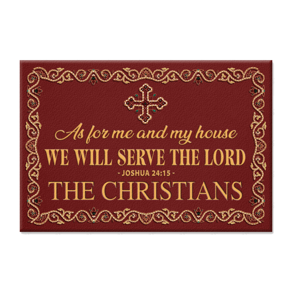 Personalized Christian Doormat Serve The Lord