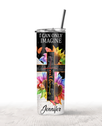Personalized Colorful Sunflower Faith By Glory Skinny Tumbler