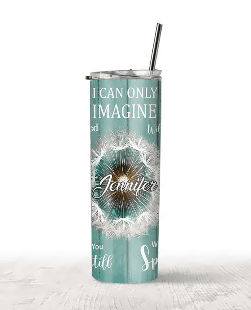Personalized Dandelion Surrounded By Glory Skinny Tumbler