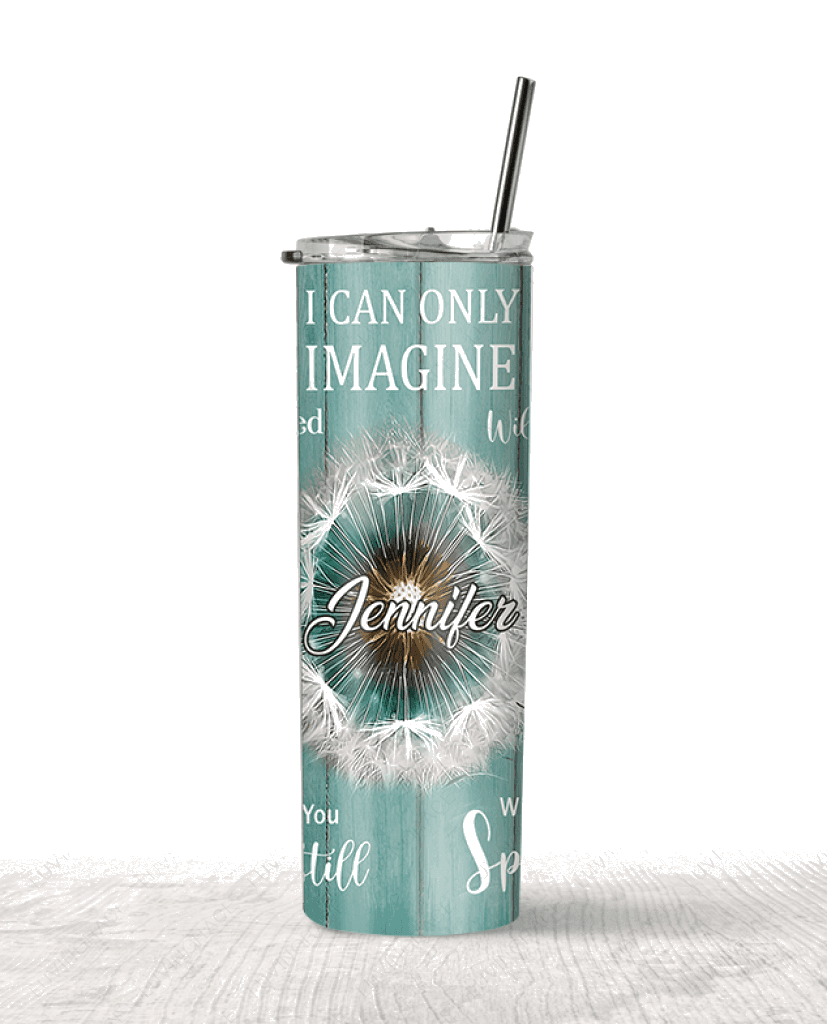 Personalized Dandelion Surrounded By Glory Skinny Tumbler