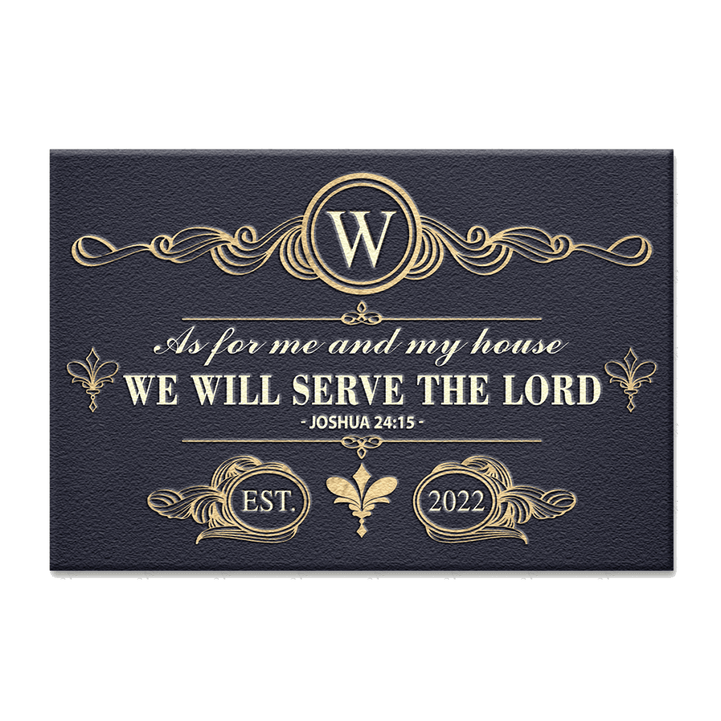Personalized Decorative Divider Serve The Lord Doormat
