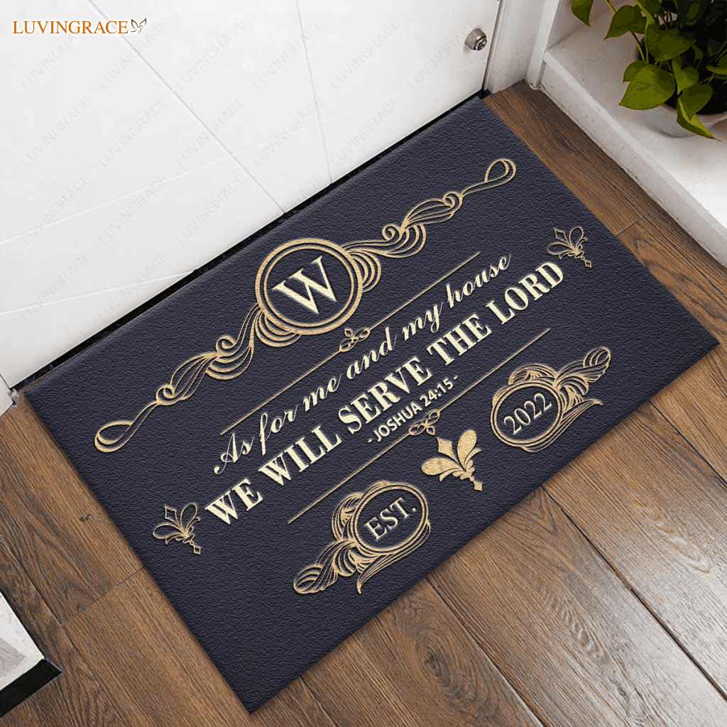 Personalized Decorative Divider Serve The Lord Doormat
