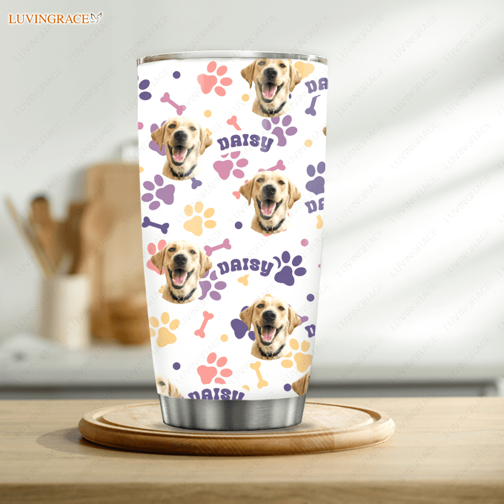 Personalized Dog Cat Pet Face Tumblers With Pictures - Custom Tumbler