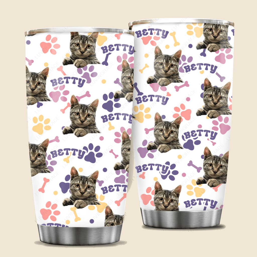 Personalized Dog Cat Pet Face Tumblers with Pictures - Personalized Custom Tumbler