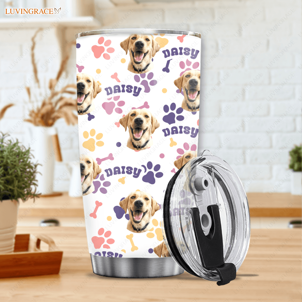 Personalized Dog Cat Pet Face Tumblers With Pictures - Custom Tumbler
