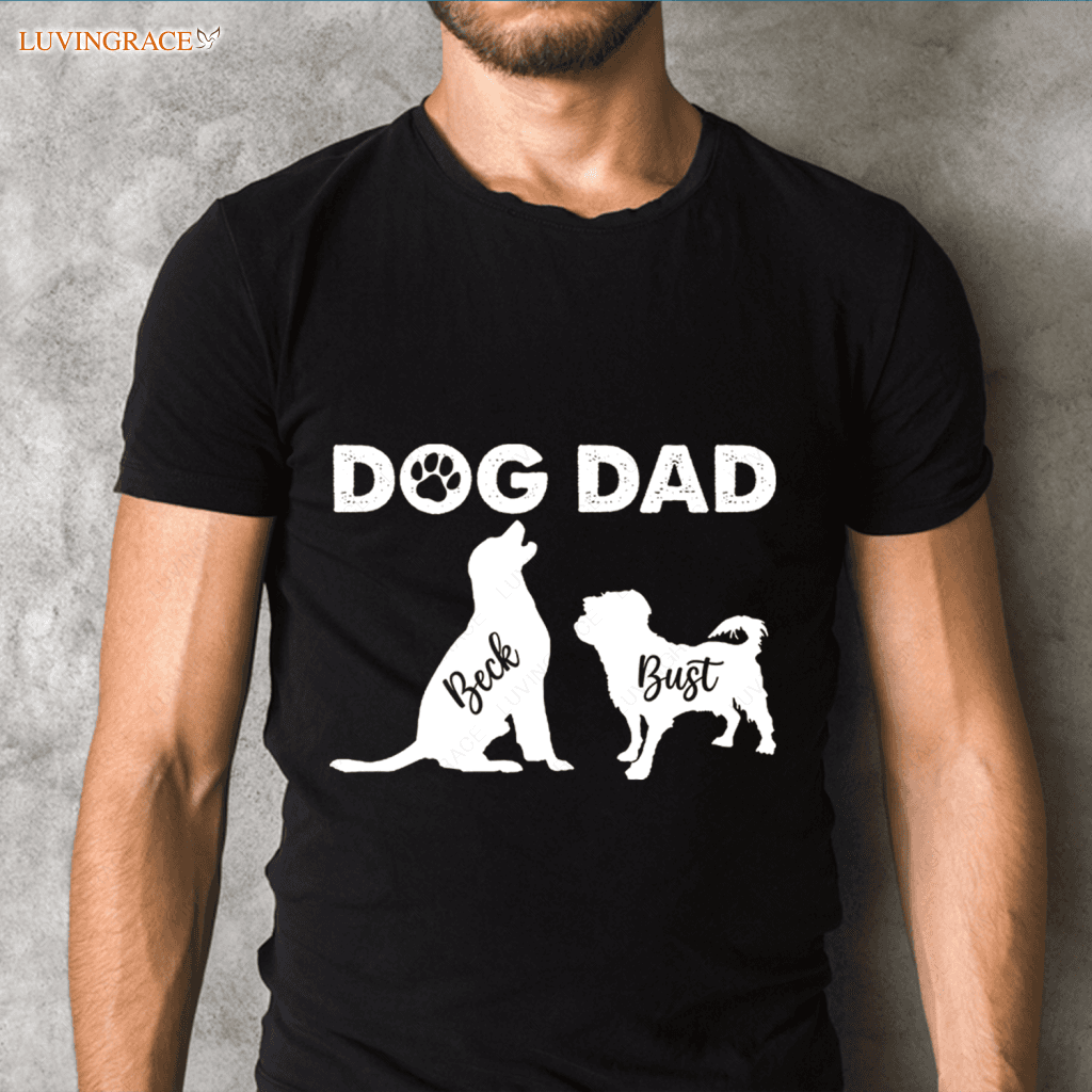 Personalized Dog Dad Shirt With Your Pets Breeds And Dogs Names
