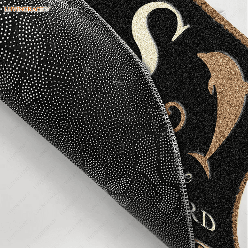 Personalized Dolphin Family Home Serve The Lord Elegant Doormat