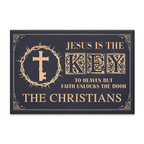 Personalized Doormat Jesus Is The Key To Heaven But Faith Unlocks The Door