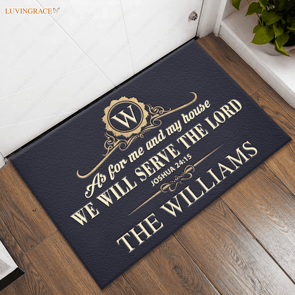 Personalized Elegance Serve The Lord Exclusive Doormat