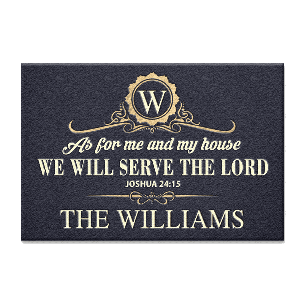 Personalized Elegance Serve The Lord Exclusive Doormat