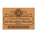 Personalized Elegant Brown Family Home Doormat