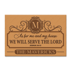 Personalized Elegant Brown Family Home Doormat