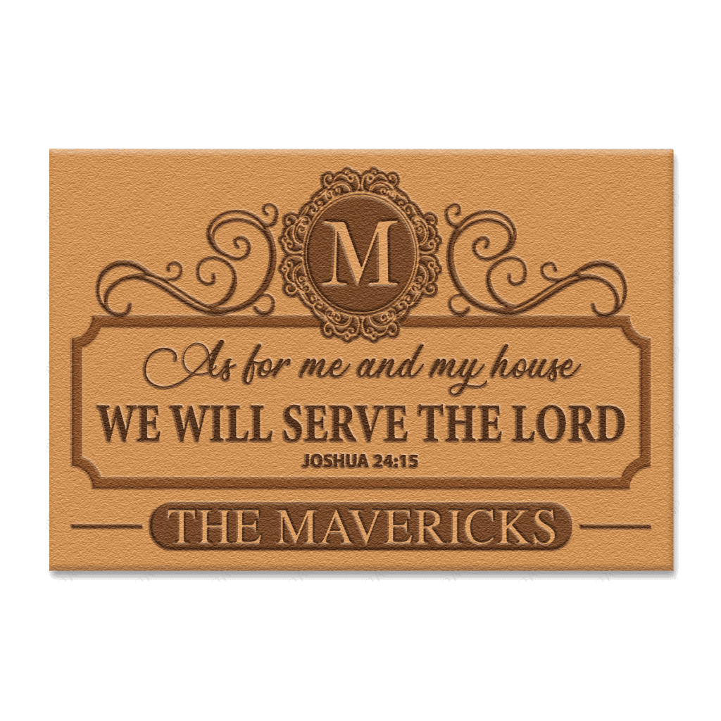 Personalized Elegant Brown Family Home Doormat