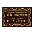 Personalized Elegant Brown Serve The Lord Catholic Doormat