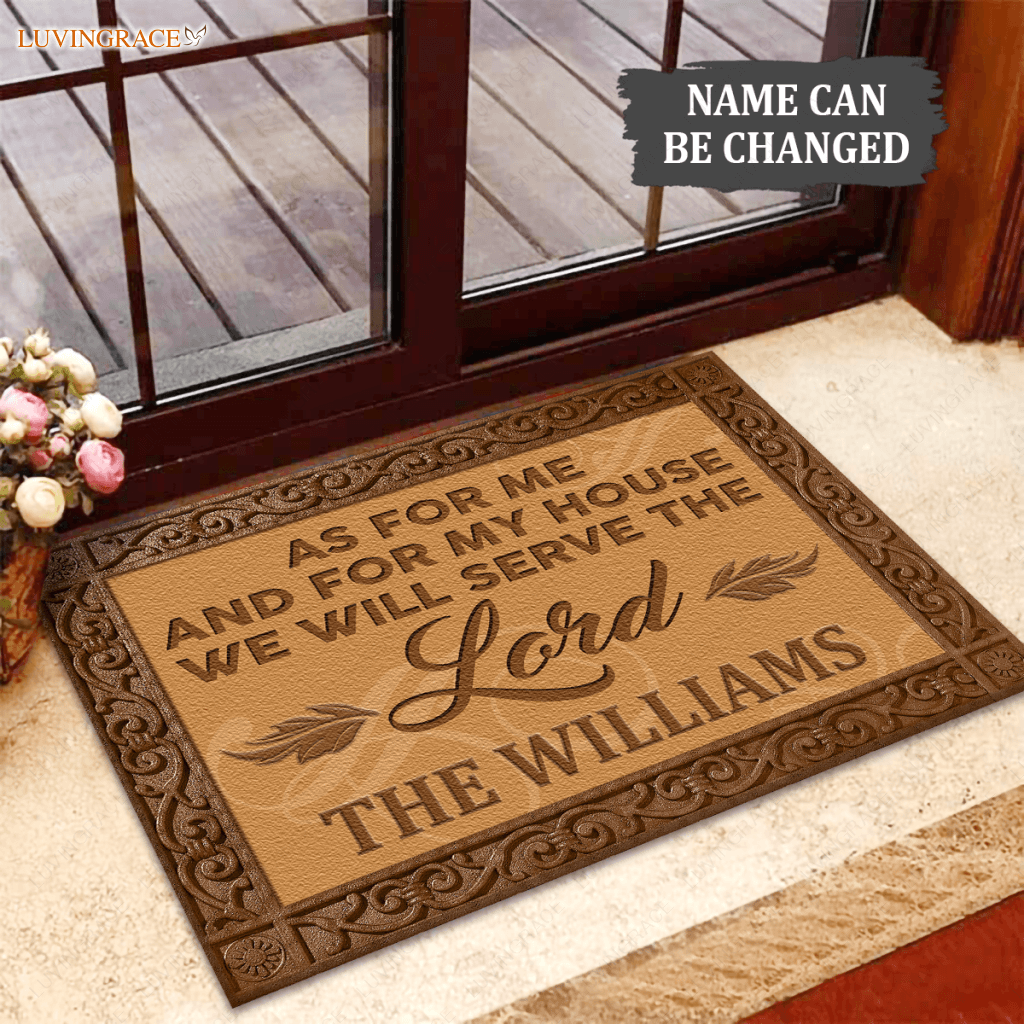 Personalized Family Doormat As For Me And My House