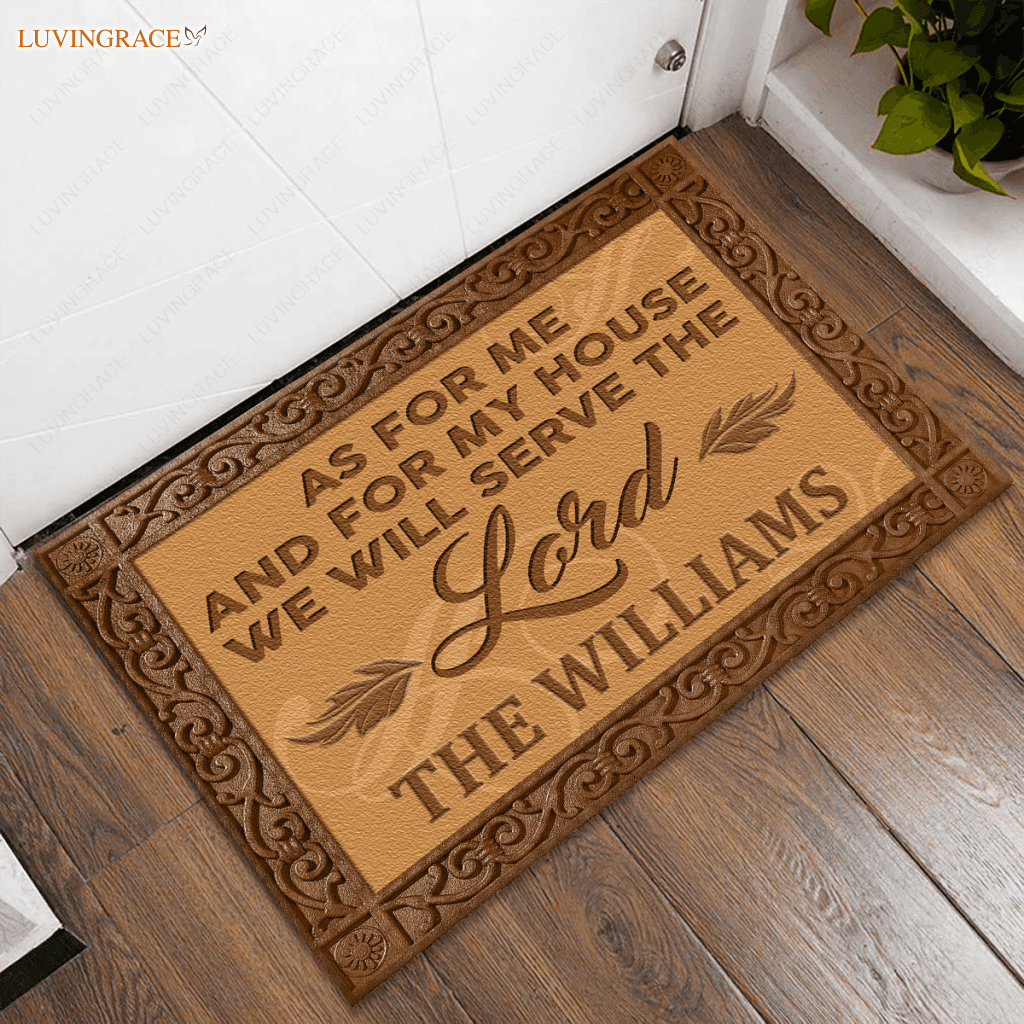 Personalized Family Doormat As For Me And My House