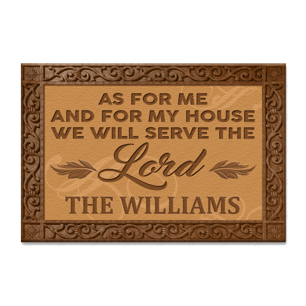 Personalized Family Doormat As For Me And My House