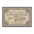 Personalized Family Home As For Me And My House We Will Serve The Lord Doormat