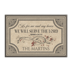 Personalized Family Home As For Me And My House We Will Serve The Lord Doormat