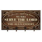 Personalized Family Serve The Lord Key Hanger