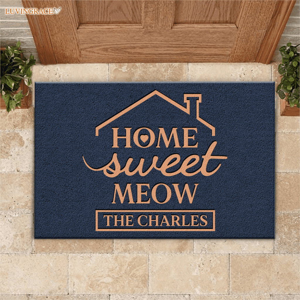 Personalized Gift Home Sweet Unique Doormat