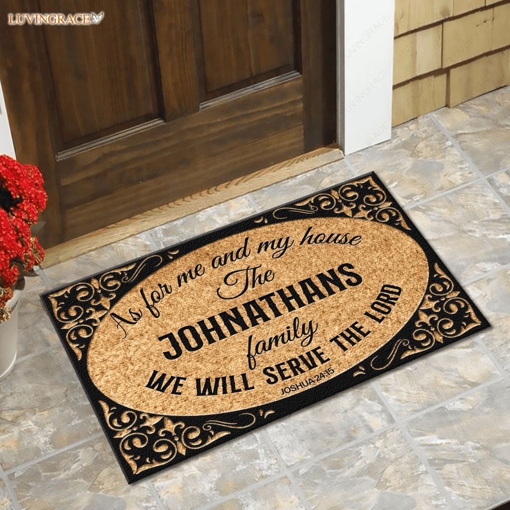 Personalized Gift Serve The Lord Doormat