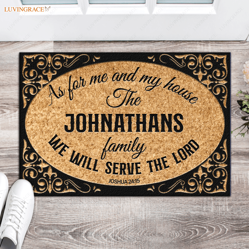 Personalized Gift Serve The Lord Doormat