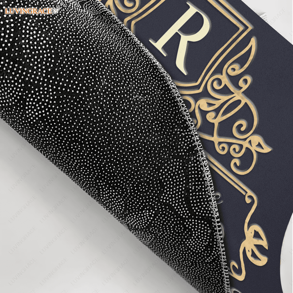 Personalized Gold Name Monogram Serve The Lord Doormat