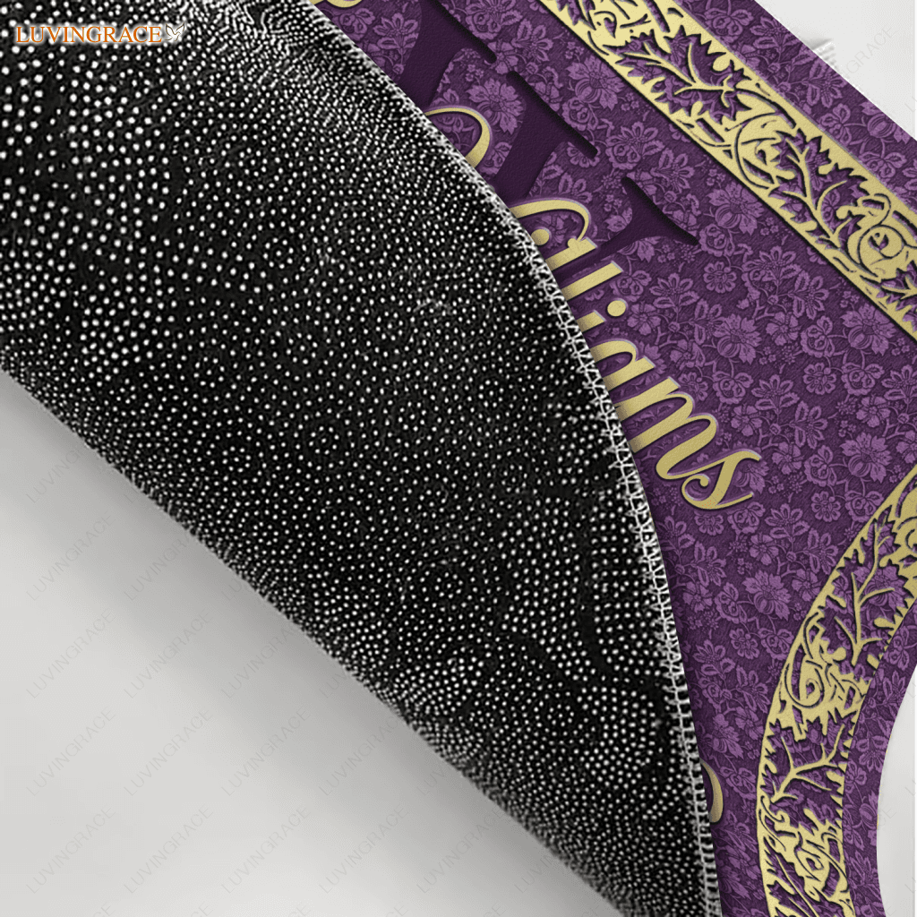 Personalized Gold Purple Serve The Lord Doormat