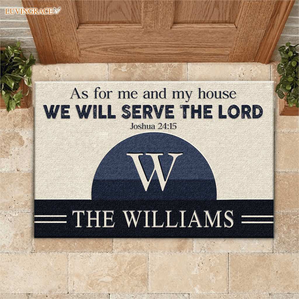 Personalized Graceful Attractive Serve The Lord Doormat