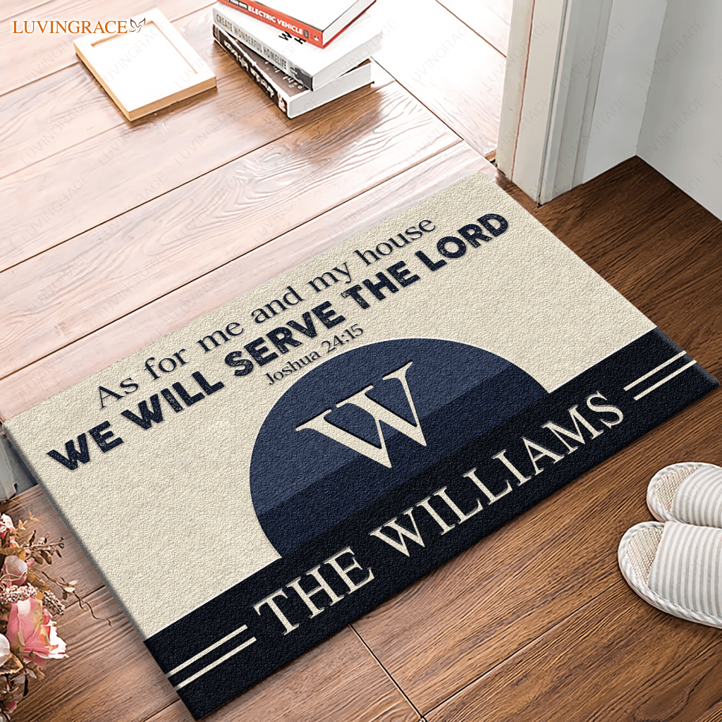 Personalized Graceful Attractive Serve The Lord Doormat