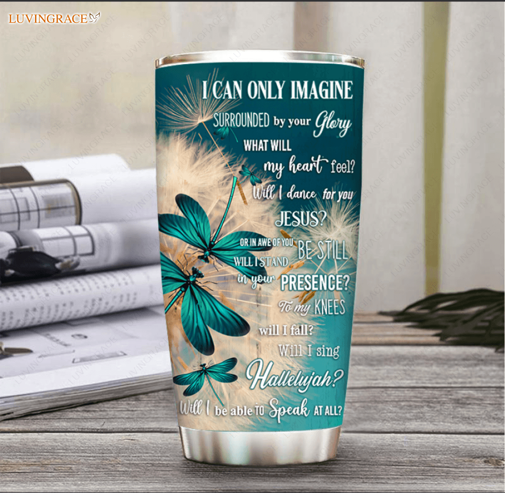 Personalized Green Dragonflies Imagine Tumbler Tumbler