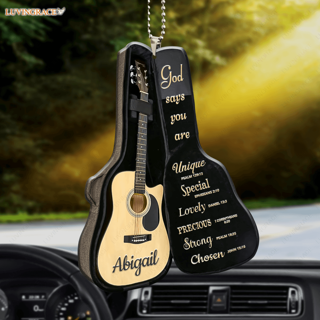 Personalized Guitar Bag God Says You Are Ornament