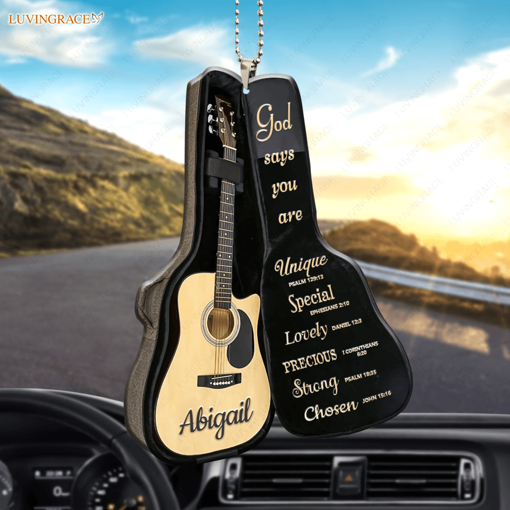 Personalized Guitar Bag God Says You Are Ornament