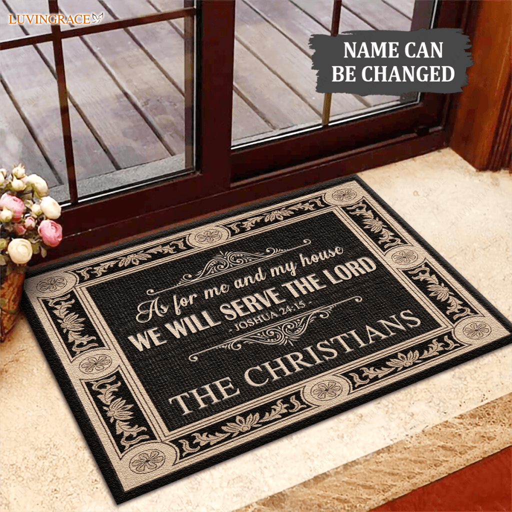 Personalized High Quality Doormat Serve The Lord