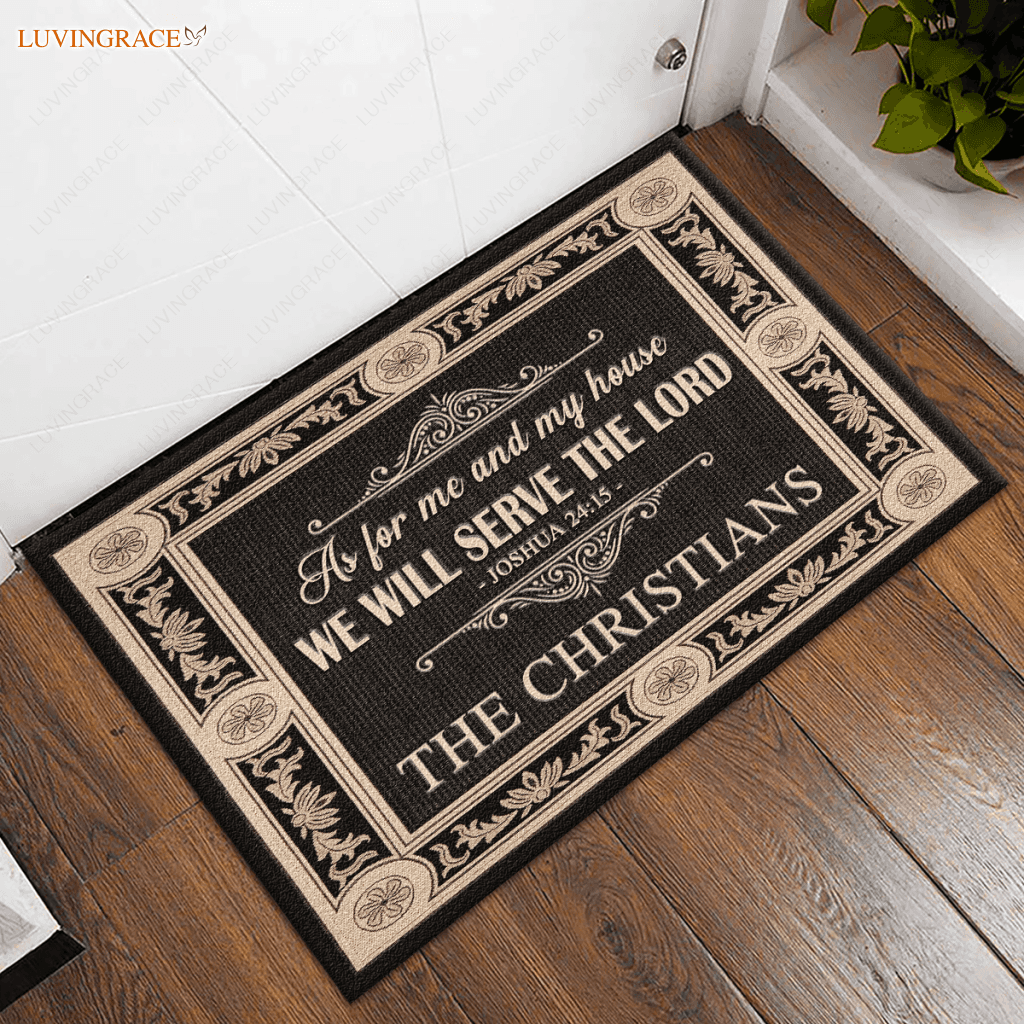 Personalized High Quality Doormat Serve The Lord