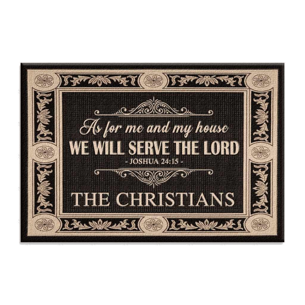 Personalized High Quality Doormat Serve The Lord